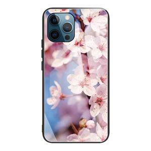 huismerk Gehard Glass + TPU Border Beschermhoes voor iPhone 13 Pro (Cherry Blossoms)