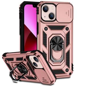 huismerk Glijdende Cockshield Holder telefoonhoesje voor iPhone 13 Mini (Rose Gold)