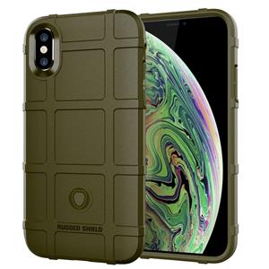 huismerk Volledige dekking schokbestendig TPU Case voor iPhone XS Max (groen)