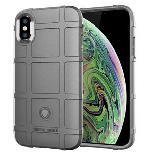 huismerk Volledige dekking schokbestendig TPU Case voor iPhone XS Max (grijs)