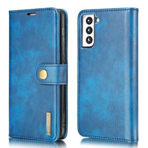 dg.ming Voor Samsung Galaxy S21 5G DG. MING Crazy Horse Texture Flip Afneembare magnetische lederen kast met houder & kaartslots & portemonnee(blauw)