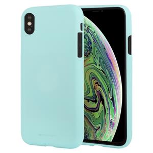 huismerk KWIK GOOSPERY zacht gevoel vloeibare TPU drop-proof zachte beschermende case voor iPhone XS Max (mint groen)