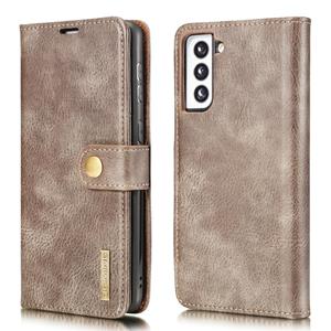 dg.ming Voor Samsung Galaxy S21+ 5G DG. MING Crazy Horse Texture Flip Afneembare magnetische lederen kast met houder & kaartslots & portemonnee(grijs)