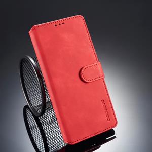 huismerk Dg. MING retro olie kant horizontale flip case voor Galaxy Note9 met houder & kaartsleuven & portemonnee (rood)