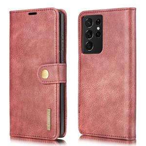 dg.ming Voor Samsung Galaxy S21 Ultra 5G DG. MING Crazy Horse Texture Flip Afneembare magnetische lederen kast met houder & kaartslots & portemonnee(rood)