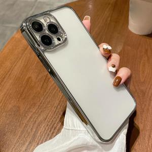 huismerk Geklakte frosted glazen telefooncase voor iPhone 13