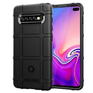 huismerk Schokbestendige beschermer cover volledige dekking silicone case voor Galaxy S10 PLUS (zwart)