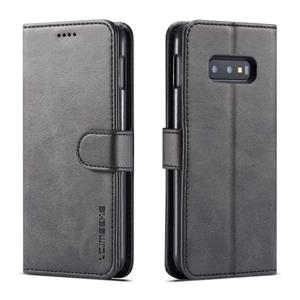 lc.imeeke Voor Galaxy S10e LC. IMEEKE kalf textuur horizontale Flip lederen draagtas met houder & kaartsleuven & portemonnee (zwart)