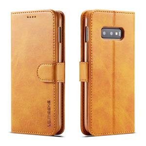 lc.imeeke Voor Galaxy S10e LC. IMEEKE Calf Texture Horizontal Flip Leather Case met Holder & Card Slots & Wallet(Geel)