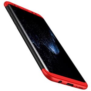 huismerk Samsung Galaxy S8 volledig bedekkend Kunststof GKK back cover Hoesje (zwart + rood)