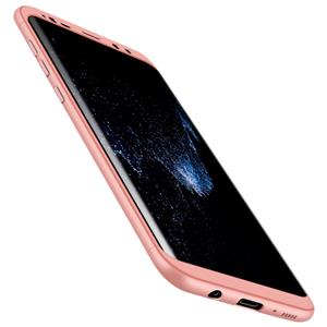 huismerk GKK voor Galaxy S8 PLUS / G9550 drie PC - lid Shield 360 graden volledige beschermende hoes back cover(Rose Gold)