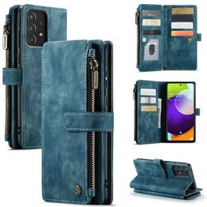 Voor Samsung Galaxy A52 5G / 4G CaseMe-C30 PU + TPU Multifunctioneel horizontaal flip lederen hoesje met houder kaartsleuf & portemonnee & ritsvak (