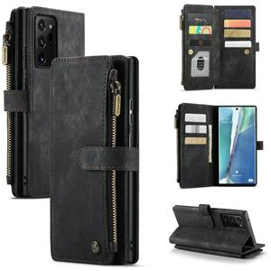 Voor Samsung Galaxy Note20 Ultra Caseme-C30 PU + TPU Multifunctionele Horizontale Flip Leren Case met Houder & Card Slot & Portemonnee & Rits Pocket (