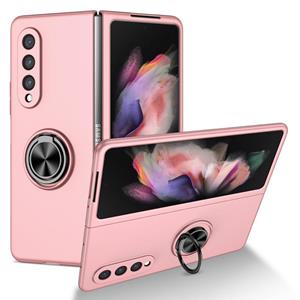 huismerk Voor Samsung Galaxy Z Fold3 5G Armor Ring Holder Phone Case (Pink)