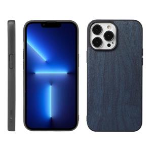 huismerk Wood Texture PU-telefoonhoes voor iPhone 13 Pro