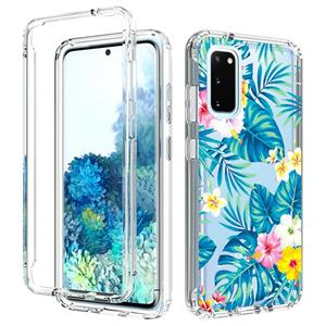 huismerk Voor Samsung Galaxy S20 2 in 1 hoge transparante geschilderde schokbestendige pc + TPU beschermhoes (Banana Leaf)