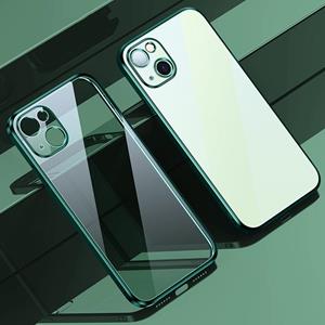 SULADA elastische siliconen rand frame + TPU all-inclusive anti-val geval voor iPhone 13 (groen)