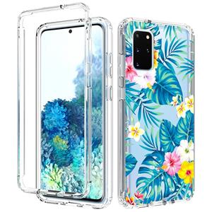 huismerk Voor Samsung Galaxy S20 + 2 in 1 hoge transparante geschilderde schokbestendige pc + TPU-beschermhoes (Banana Leaf)