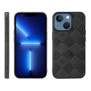 huismerk Weave Plaid PU-telefooncase voor iPhone 13