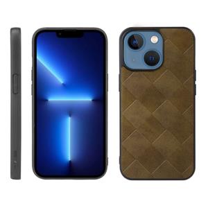 huismerk Weave Plaid PU-telefooncase voor iPhone 13