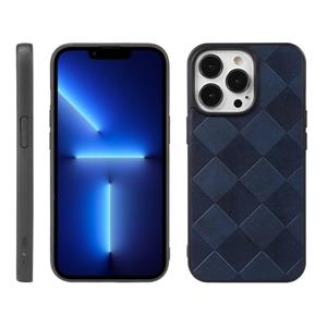 huismerk Weave Plaid PU-telefooncase voor iPhone 13 Pro