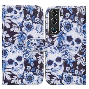 huismerk Voor de Samsung GalaxyS225GHorizontaleFlipPhoneLeather Casemet houder&Card Slots&Photo Frame&Wallet (Skull)