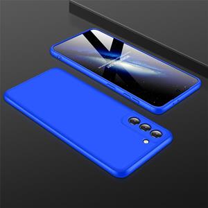 Voor Samsung Galaxy S21+ 5G GKK Three Stage Splicing Full Coverage PC Case(Blauw)