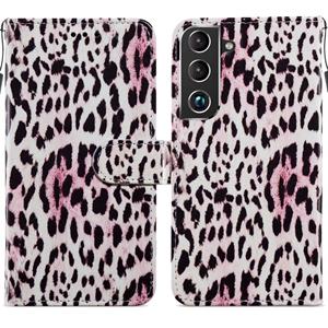 huismerk Voor Samsung Galaxy S22 + 5G Painted Pattern Horizontal Flip Phone Lederen Case met Houder & Card Slots & Fotolijst (Leopard)