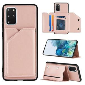 huismerk Voor Samsung Galaxy S20+ Skin Feel PU + TPU + PC Back Cover Shockproof Case met Card Slots & Holder & Photo Frame(Rose Gold)