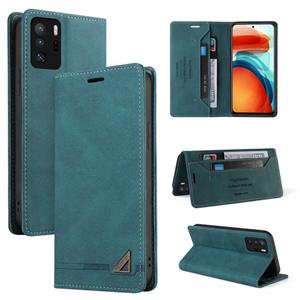 huismerk Voor Xiaomi Redmi Note 10 Pro 5G Huid Feel Anti-Diefstal Borstel Horizontale Flip Lederen Case met Houder & Card Slots & Portemonnee