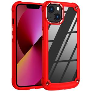 huismerk TPU + PC Lens Protection Phone Case For iPhone 13(Red)