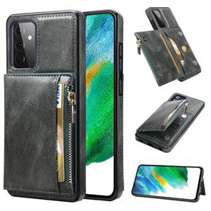 huismerk Voor Samsung Galaxy A72 5G / 4G Zipper Wallet Bag PU Back Cover ShockRpoof Telefoonhoesje Met Houder & Card Slots & Portemonnee