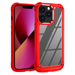 huismerk TPU + PC Lens Protection Phone Case For iPhone 13 Pro(Red)