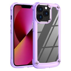 huismerk TPU + PC Lens Protection Phone Case For iPhone 13 Pro(Purple)