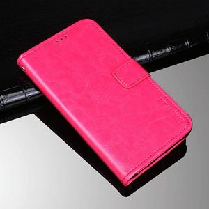 Voor Xiaomi Redmi K40 Gaming Edition Idewei Crazy Horse Texture Horizontale Flip Lederen Case met Houder & Card Slots & Portemonnee (Rose Red)