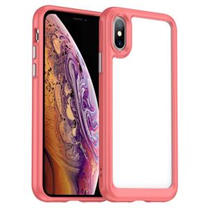 huismerk Colorful Series Acrylic + TPU Phone Case For iPhone XS Max(Red)