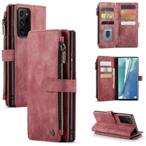 Voor Samsung Galaxy Note20 Ultra Caseme-C30 PU + TPU Multifunctionele Horizontale Flip Lederen Case met Houder & Card Slot & Portemonnee & Rits Pocket