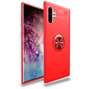 Voor Galaxy Note10 + Lenuo schokbestendig TPU case met onzichtbare houder (rood)