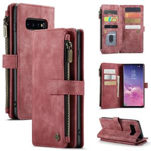 Voor Samsung Galaxy S10 Caseme-C30 PU + TPU Multifunctionele Horizontale Flip Lederen Case met Houder & Card Slot & Portemonnee & Rits Pocket