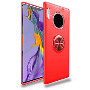 Lenuo Voor Huawei mate 30 Pro  schokbestendig TPU case met onzichtbare houder (rood)
