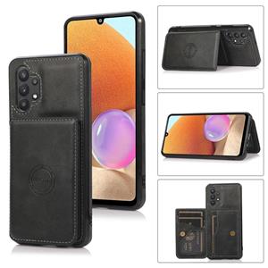 huismerk Voor Samsung Galaxy A32 5G Calf Texture Magnetic Card Bag PU-telefooncase