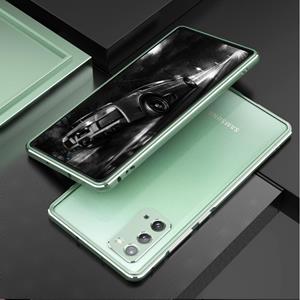 huismerk Voor Samsung Galaxy Note20 Ultra aluminium legering schokbestendige beschermende bumper frame (Ice Mint)