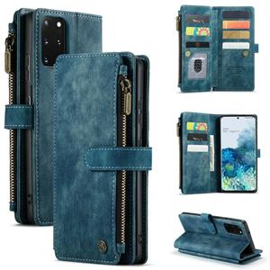 Voor Samsung Galaxy S20 + 5G CaseMe-C30 PU + TPU Multifunctionele Horizontale Flip Lederen Hoesje met Houder & Kaartsleuf & Portemonnee & Ritsvak (Bla