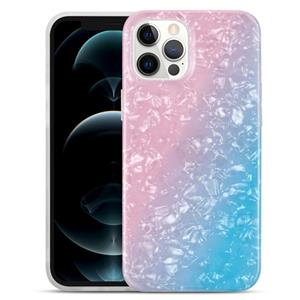 huismerk Gradient Color Shell Texture IMD TPU Shockproof Case For iPhone 13 Pro Max(Gradient Pink Blue)