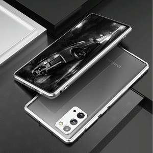 huismerk Voor Samsung Galaxy Note20 Ultra aluminiumlegering schokbestendige beschermbumper (zilver)