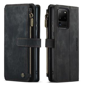 Voor Samsung Galaxy S20 Ultra 5G Caseme-C30 PU + TPU Multifunctionele Horizontale Flip Leren Case Met Houder & Card Slot & Portemonnee & Rits Pocket (