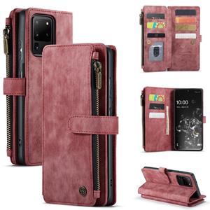 Voor Samsung Galaxy S20 Ultra 5G Caseme-C30 PU + TPU Multifunctionele Horizontale Flip Lederen Case met Houder & Card Slot & Portemonnee & Rits Pocket