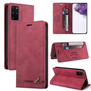 huismerk Voor Samsung Galaxy S20 + Skin Feel Anti-Diefstal Borstel Horizontale Flip Lederen Case met Houder & Card Slots & Portemonnee (Wijnrood)