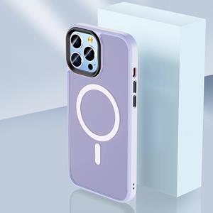 huismerk Skin Feel TPU + Frosted PC Magsafe Telefoonhoesje voor iPhone 13 Pro (Purple)