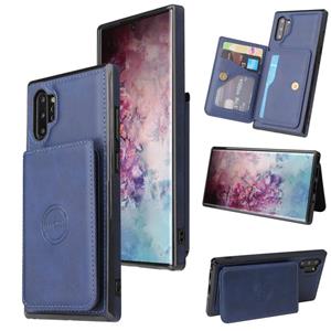 huismerk Voor Samsung Galaxy Note10 + Calf Texture Magnetic Card Bag PU-telefoonhoes